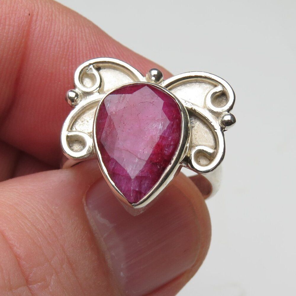 *925 Sterling Silver Ruby Ring